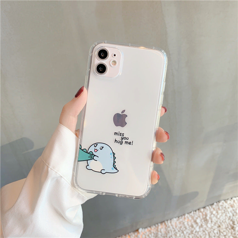 Simple Transparent Airbag Anti-fall Mobile Phone Case Protective Cover For Cute Couples Simple Transparent Airbag Anti-fall Mobile Phone Case Protective Cover For Cute Couples
